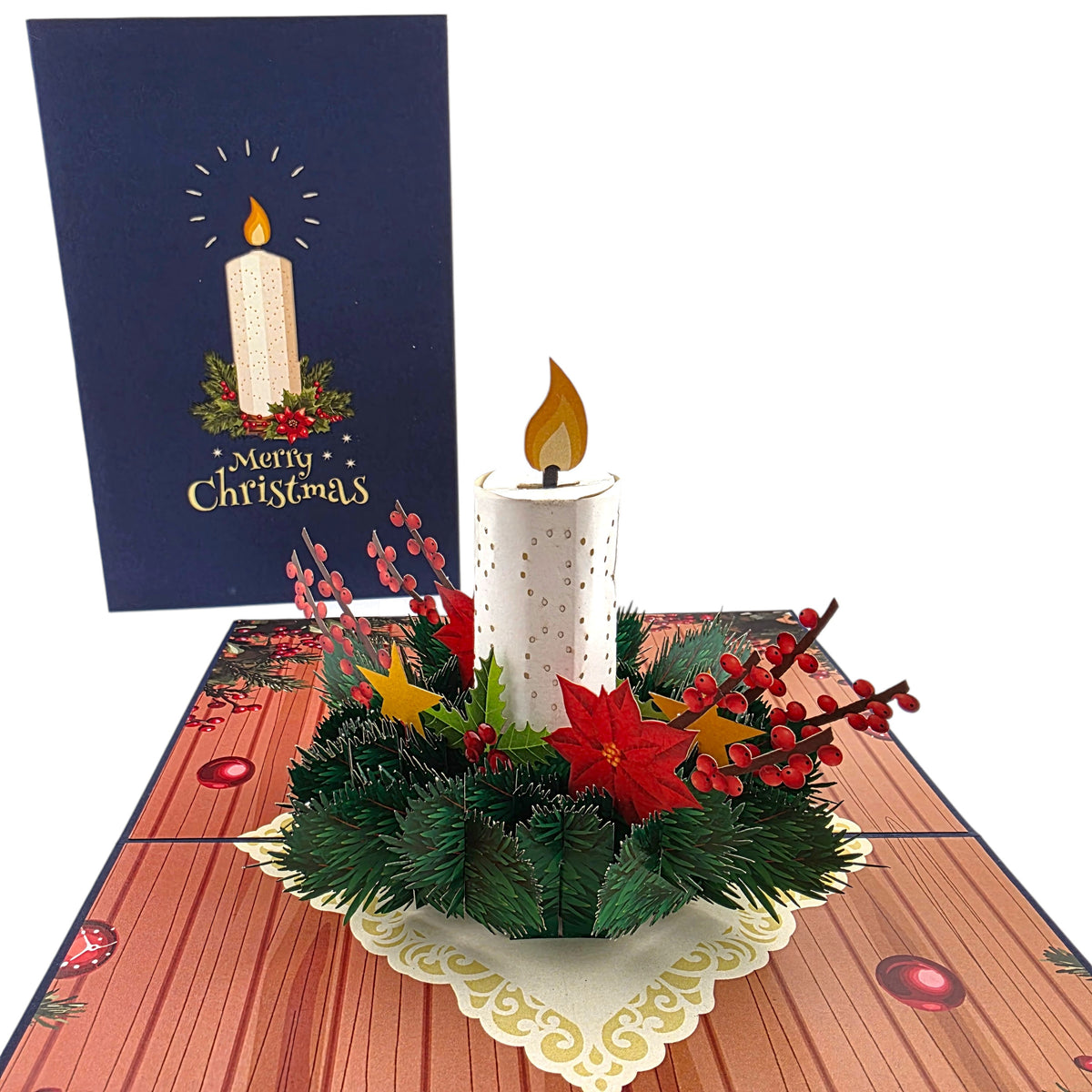 Christmas Candle Pop Up Card