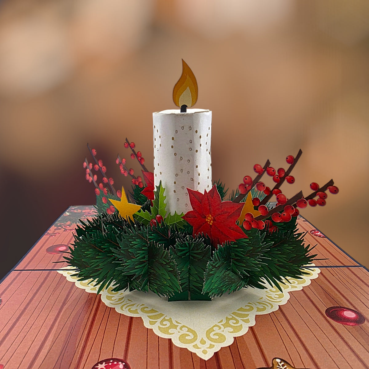 Christmas Candle Pop Up Card