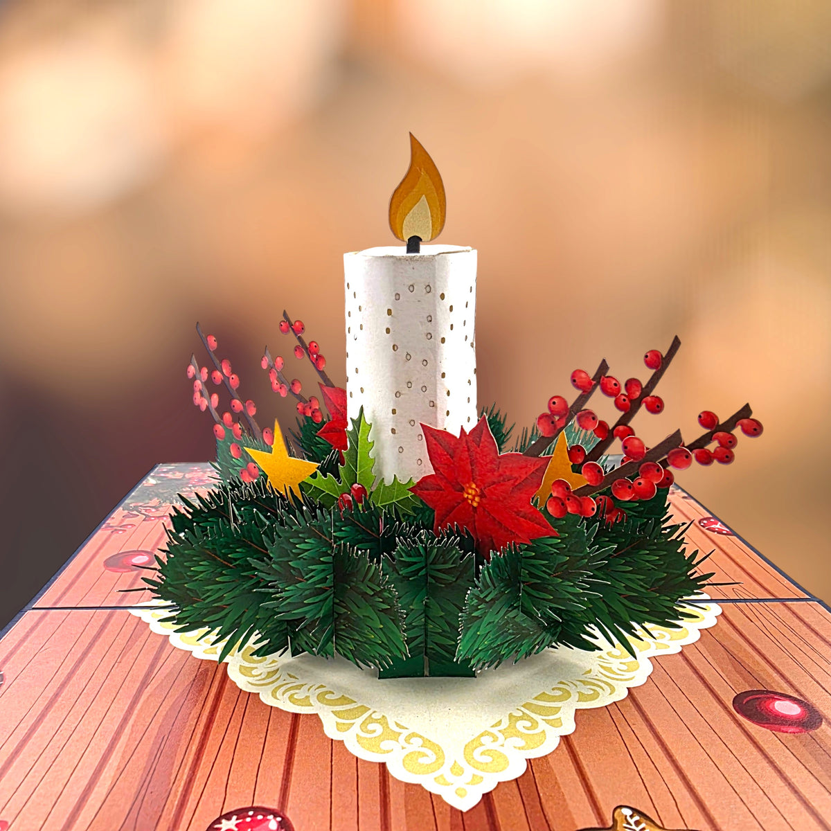 Christmas Candle Pop Up Card