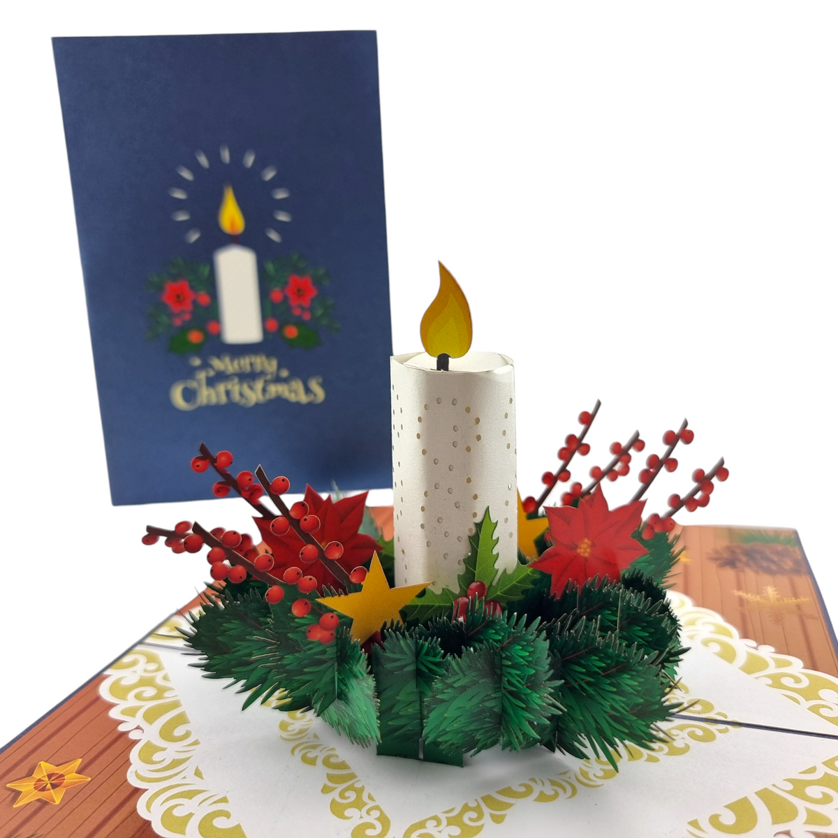 Christmas Candle Pop Up Card