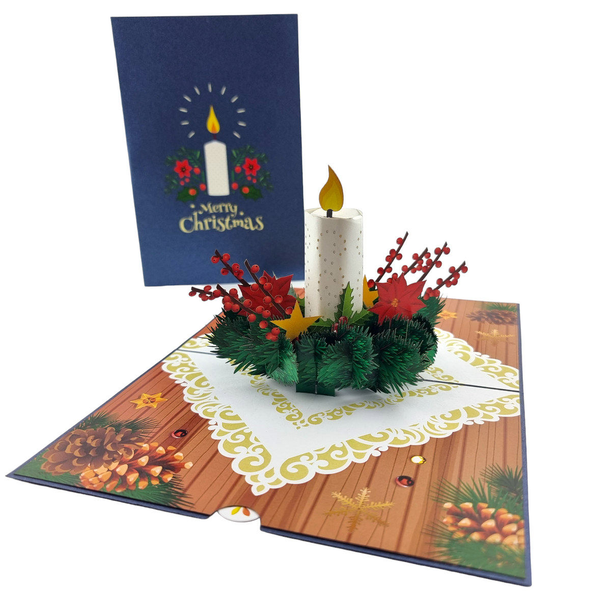 Christmas Candle Pop Up Card