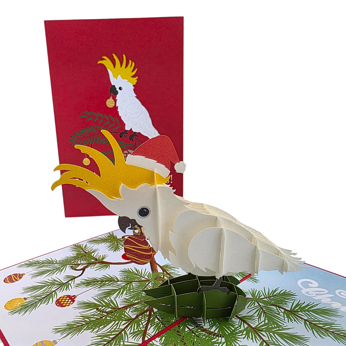 Christmas Cockatoo Pop Up Card