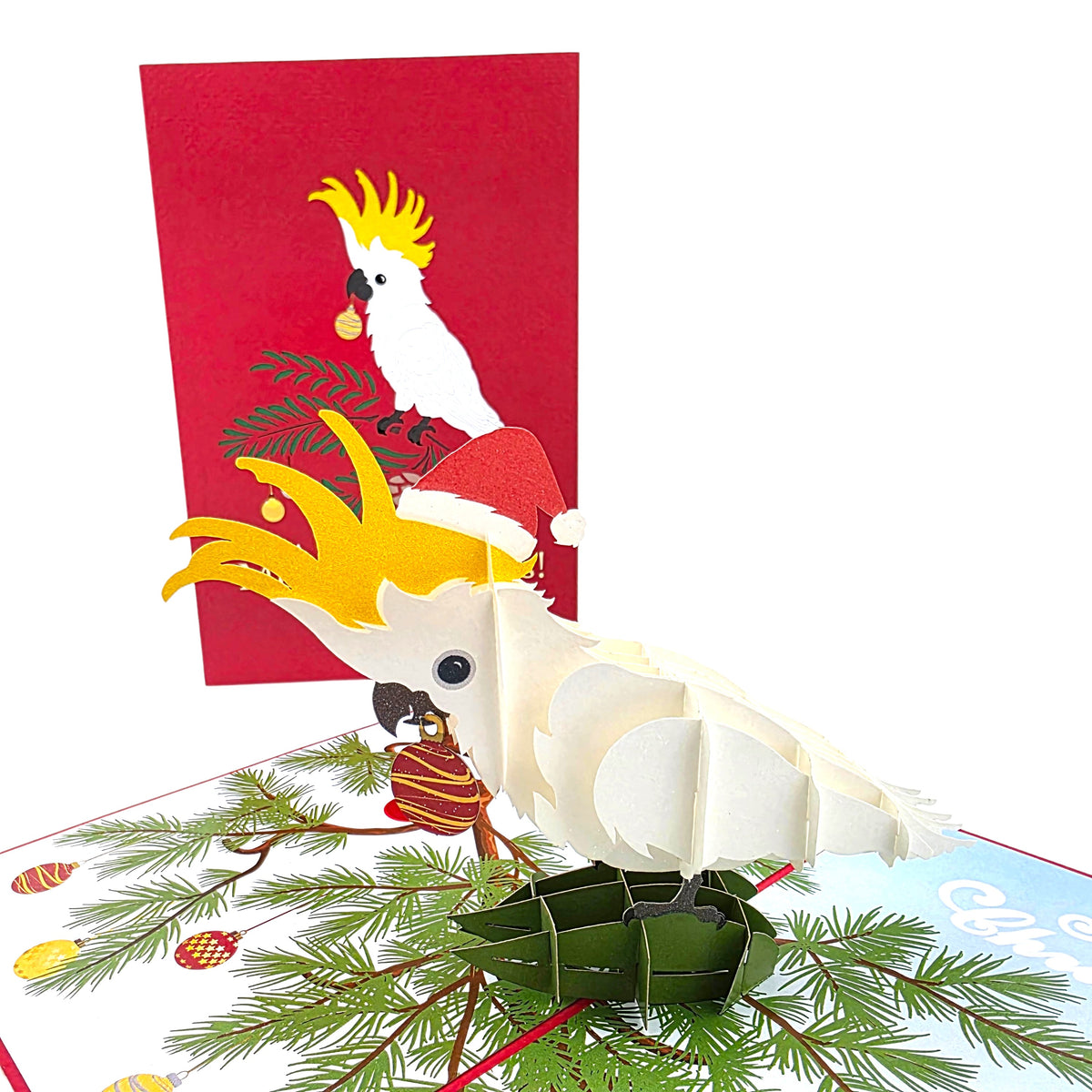 Christmas Cockatoo Pop Up Card