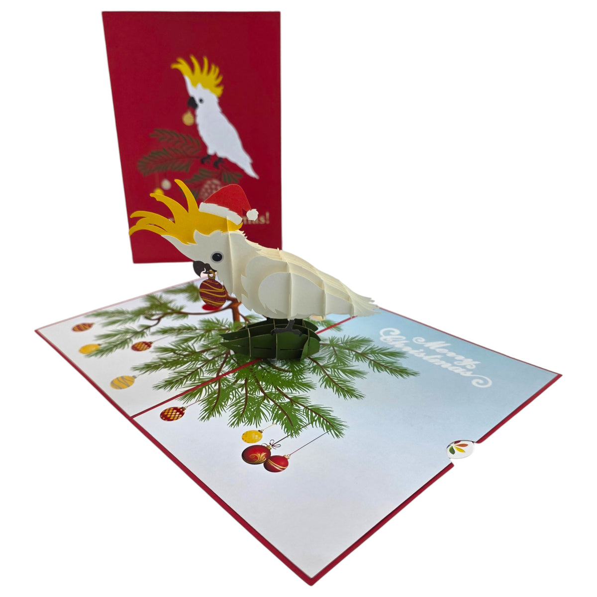 Christmas Cockatoo Pop Up Card