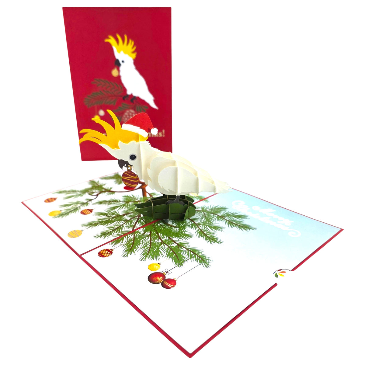 Christmas Cockatoo Pop Up Card