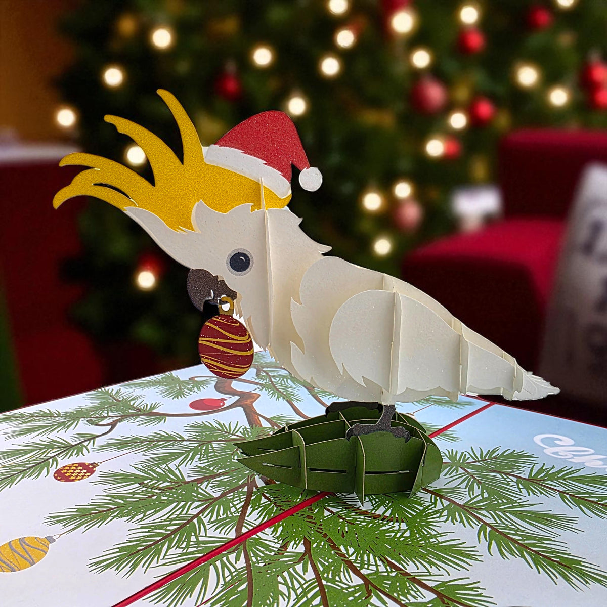Christmas Cockatoo Pop Up Card