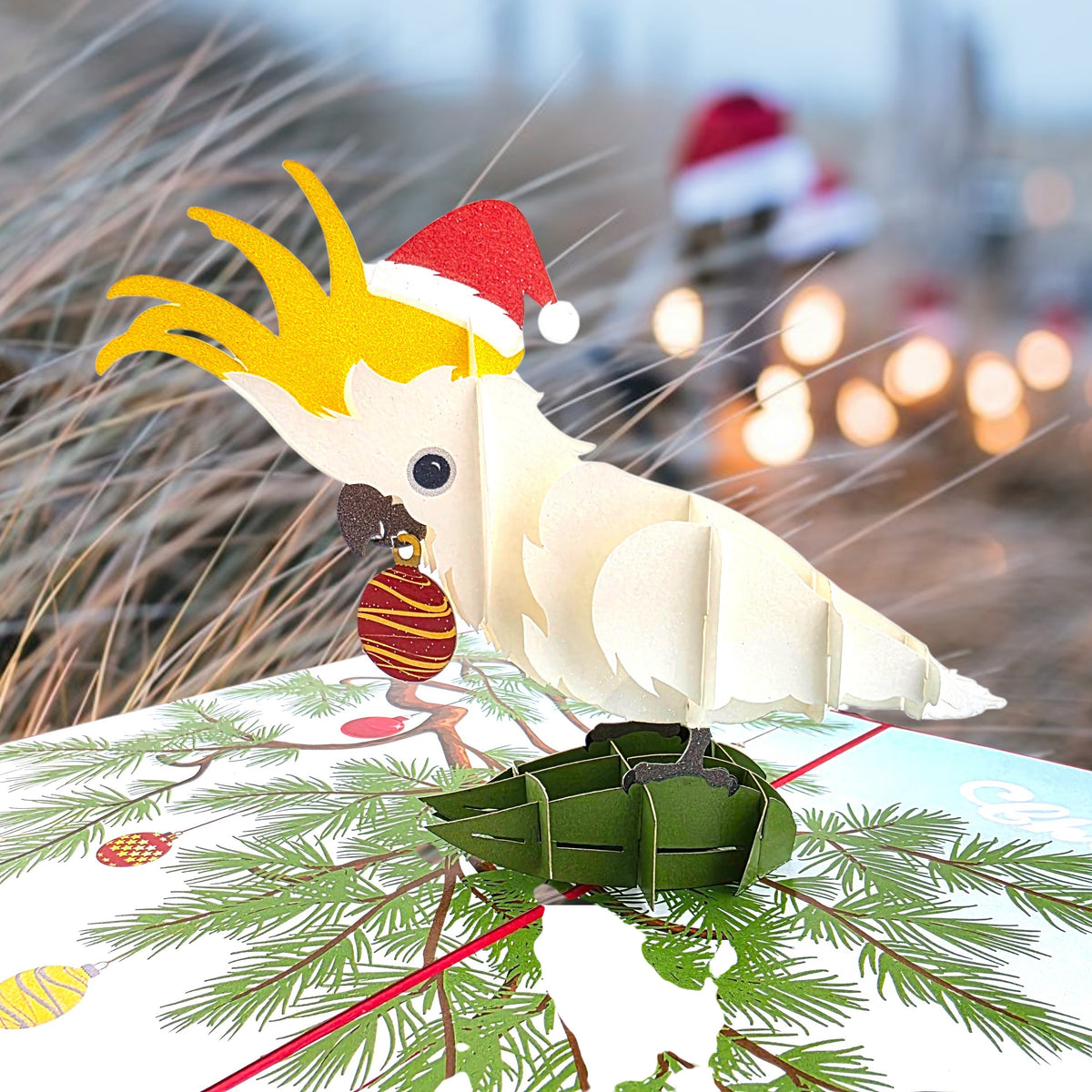Christmas Cockatoo Pop Up Card