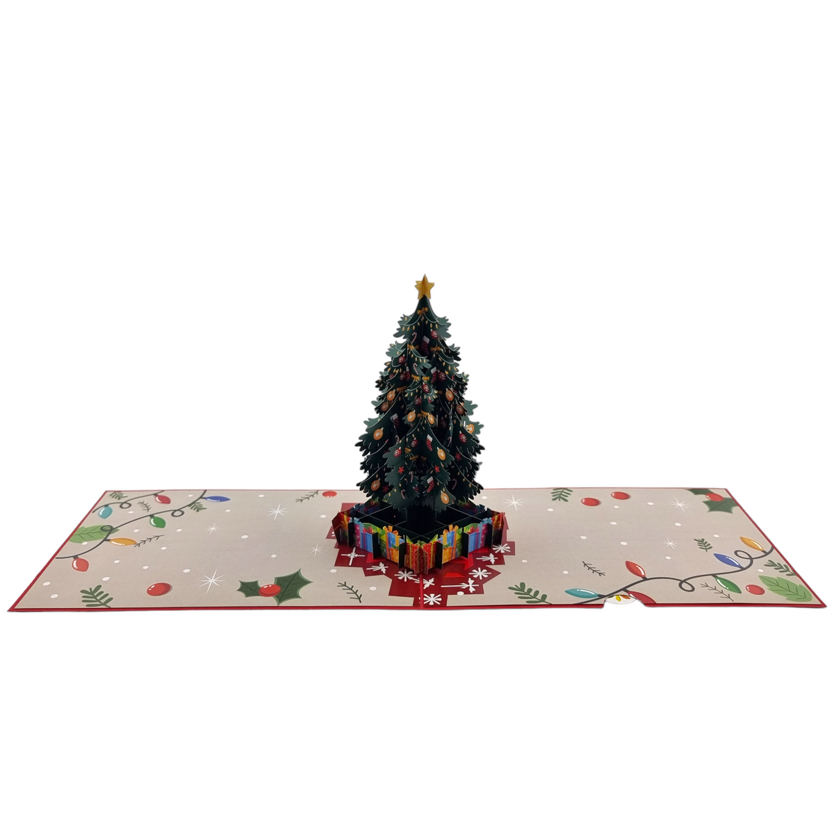 Christmas Tree with presents Pop Up Card