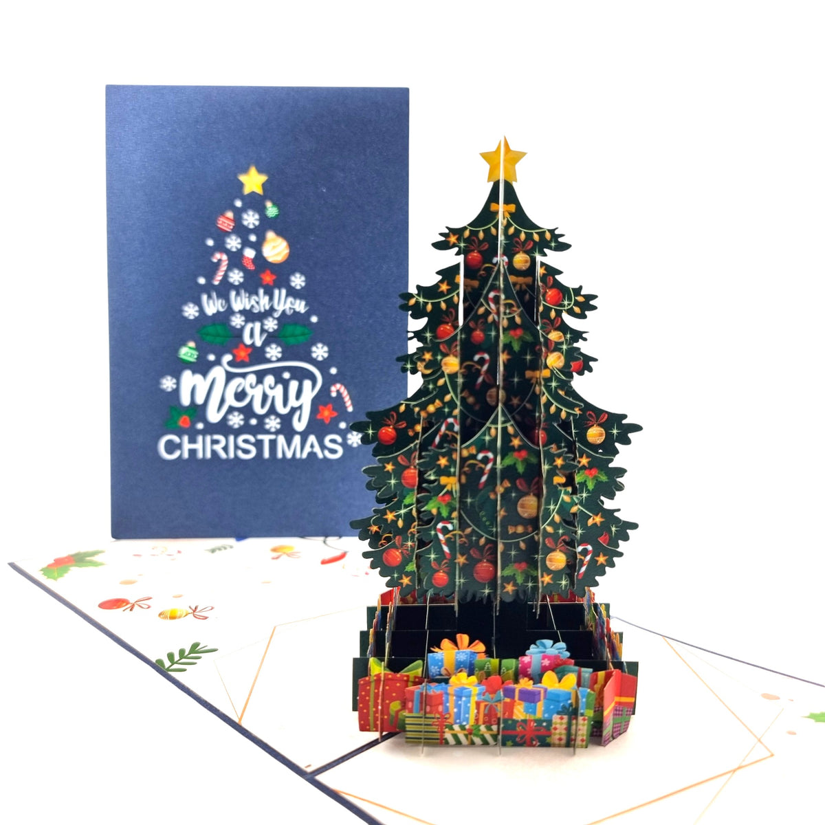 Christmas Tree With Presents Pop Up Card