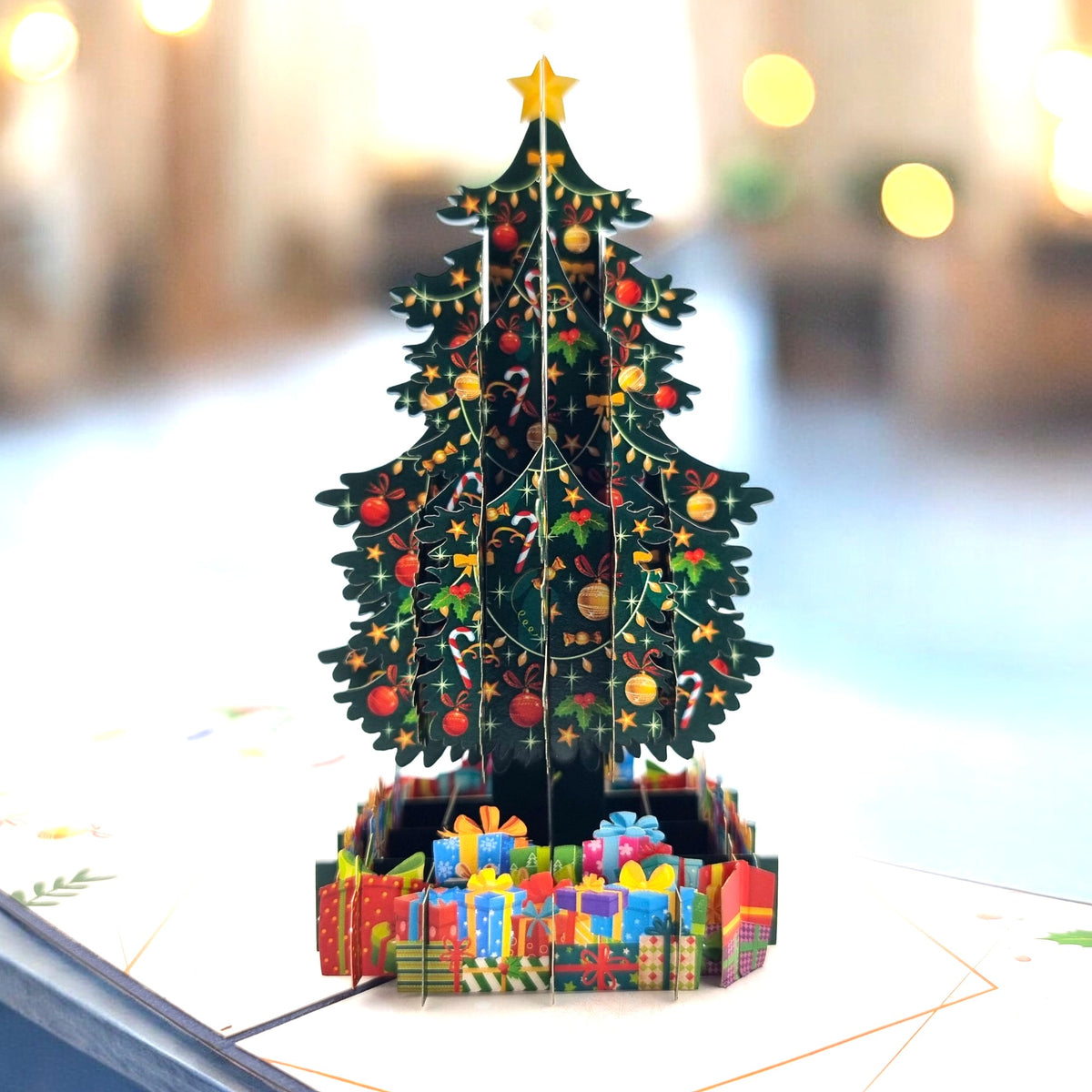 Christmas Tree With Presents Pop Up Card