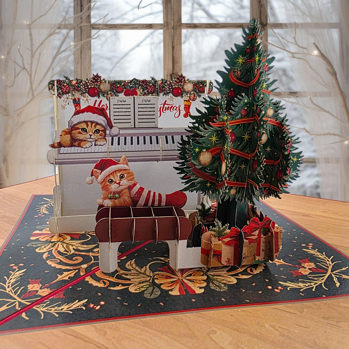 Christmas Piano Pop Up Card