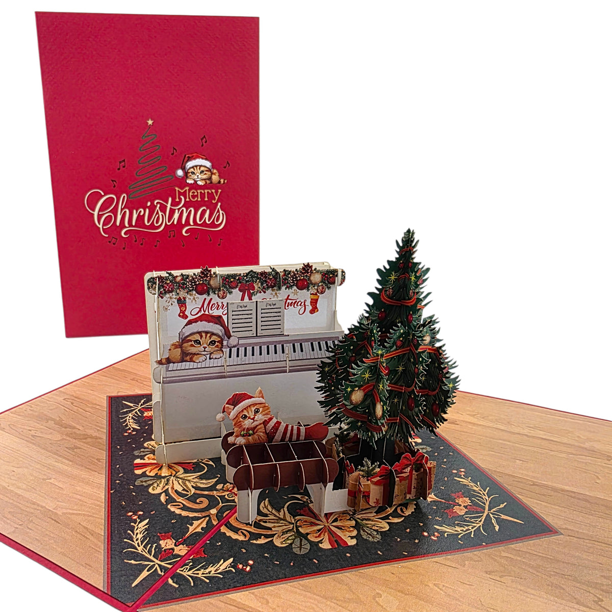 Christmas Piano Pop Up Card