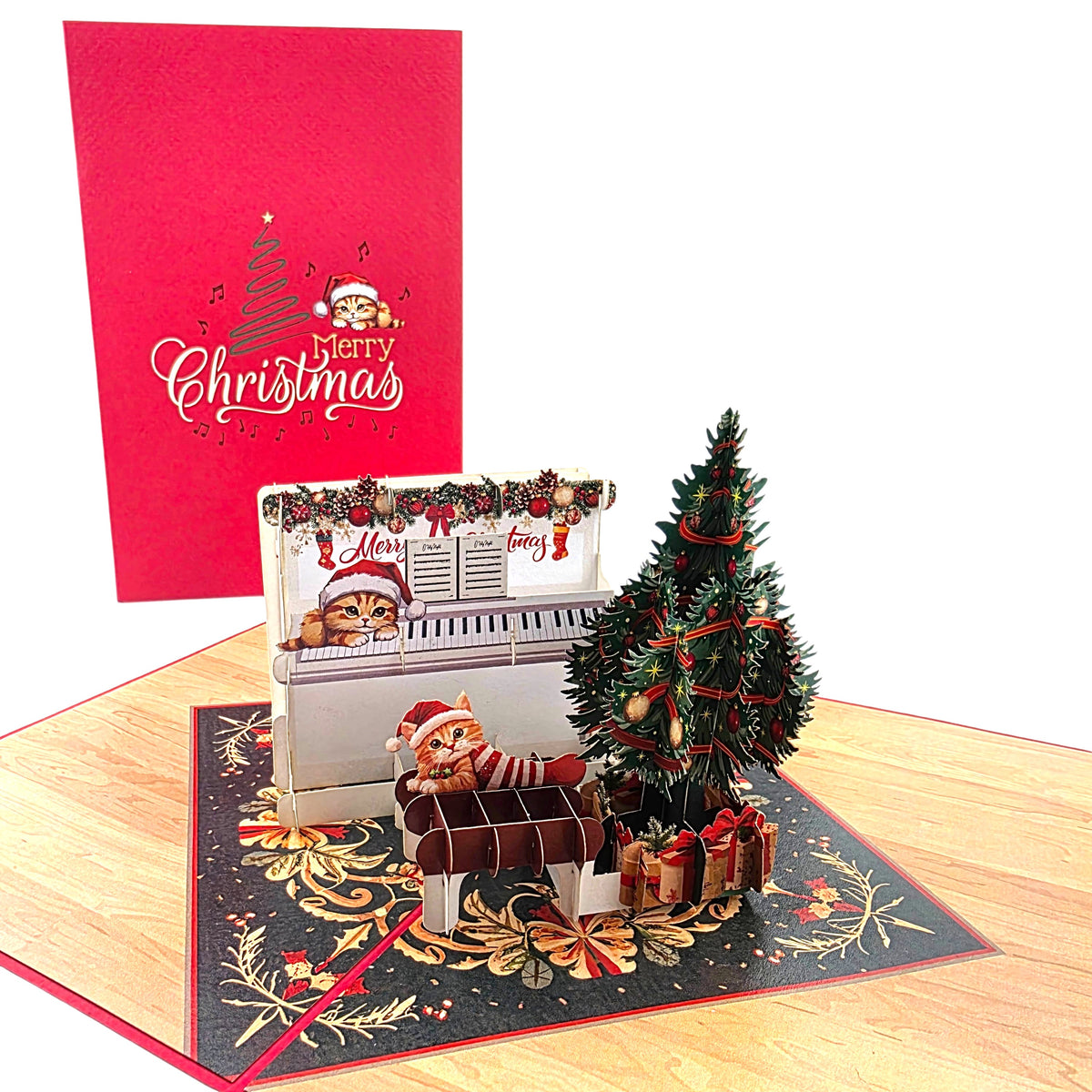 Christmas Piano Pop Up Card