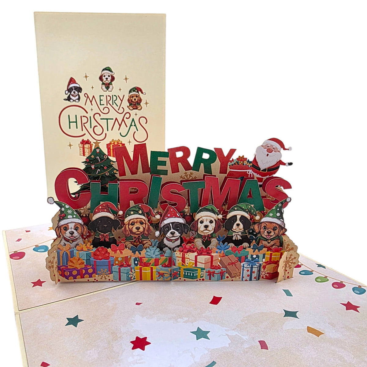 Christmas Puppies Pop Up Card