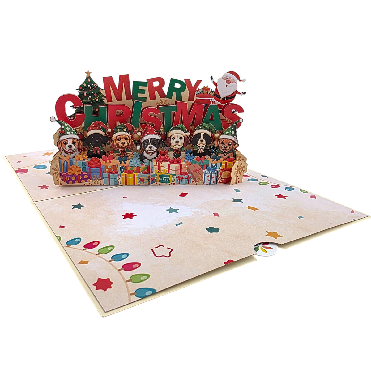 Christmas Puppies Pop Up Card