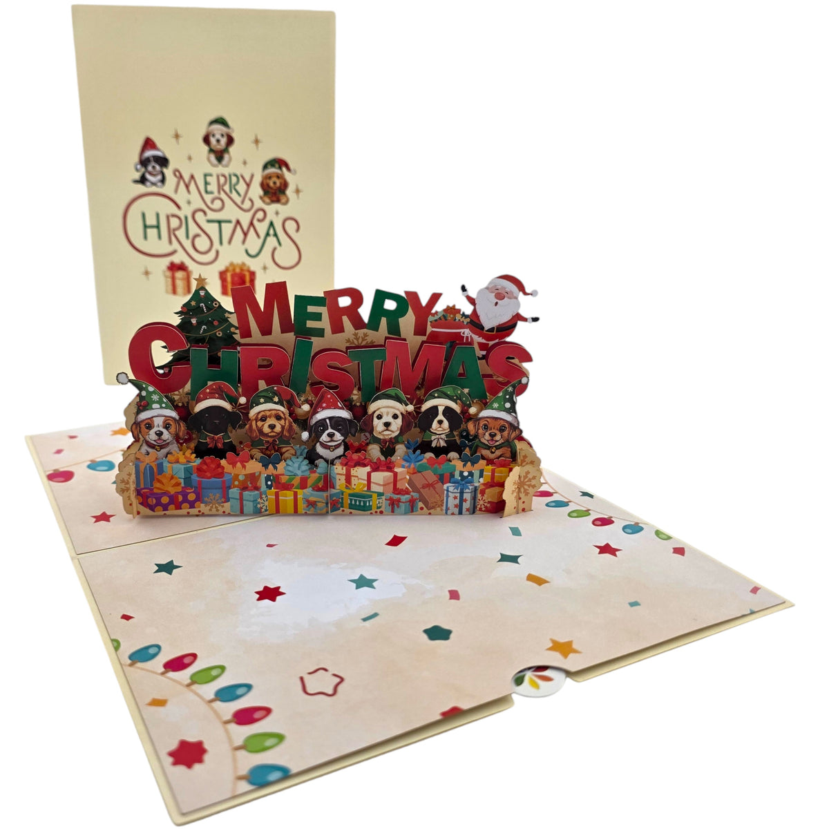 Christmas Puppies Pop Up Card