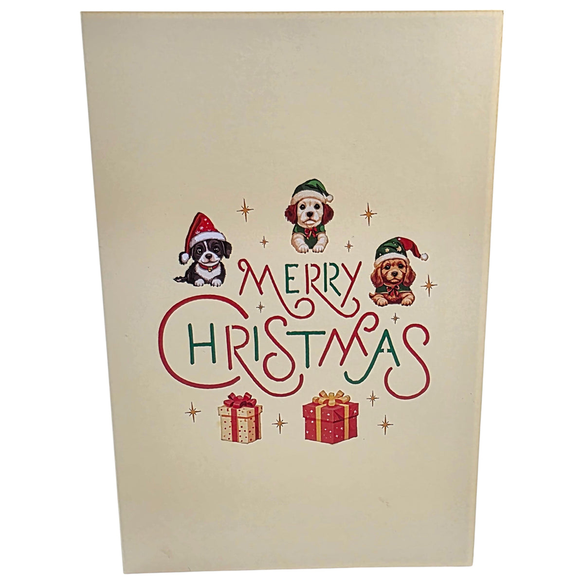 Christmas Puppies Pop Up Card