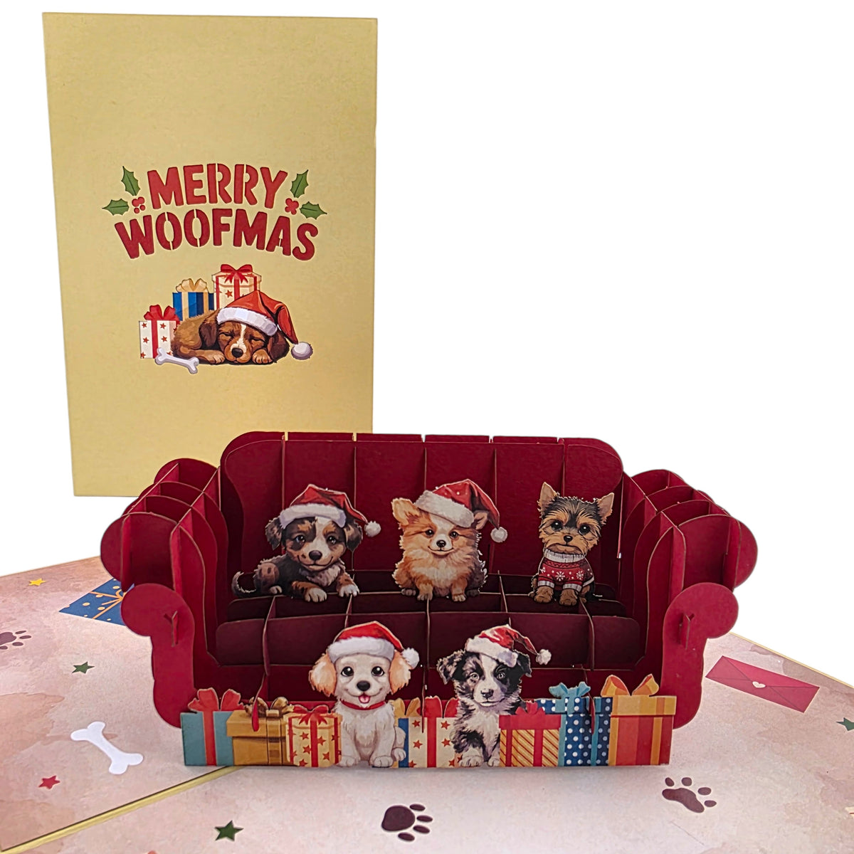 Merry Woofmas Pop Up Card