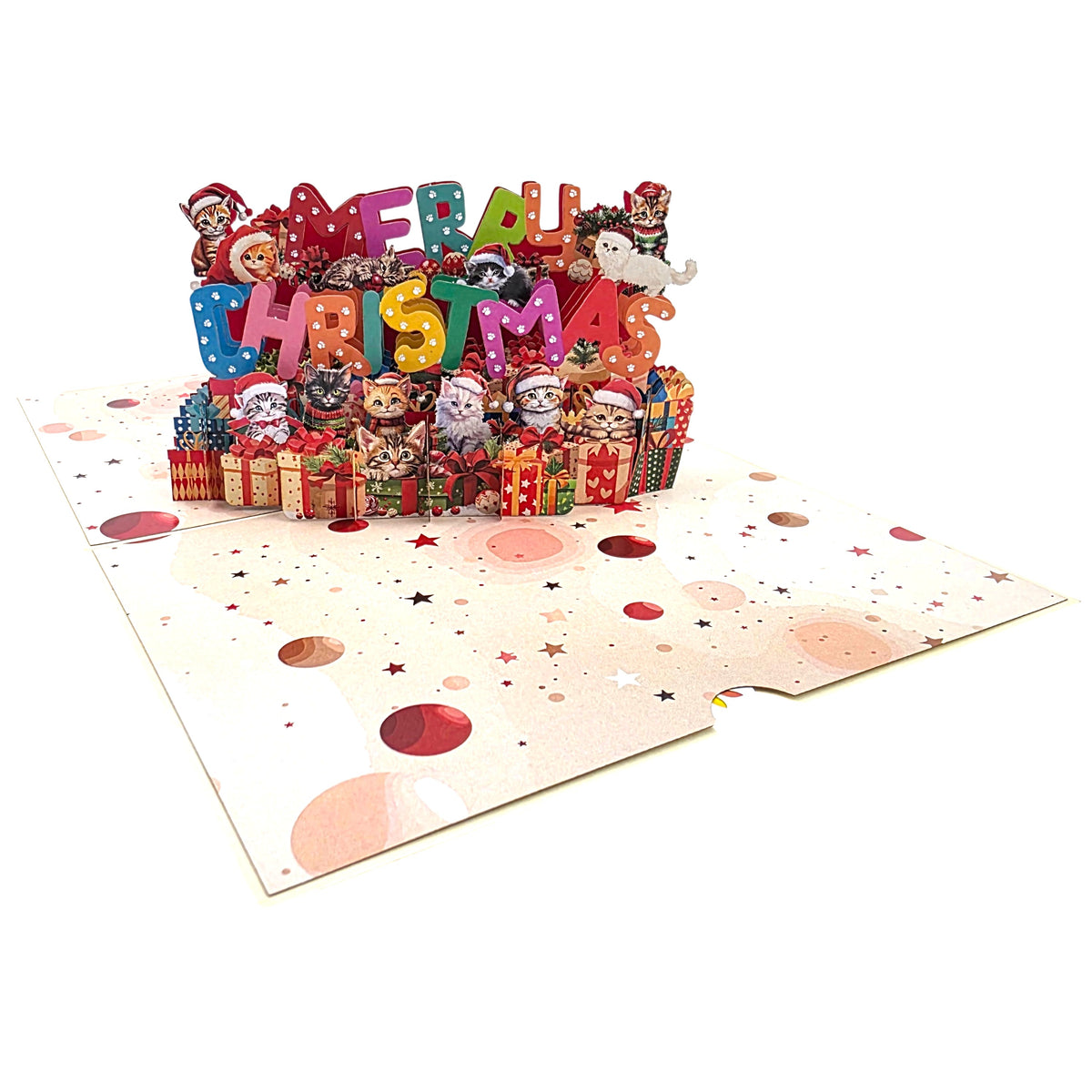Christmas Kittens Pop Up Card