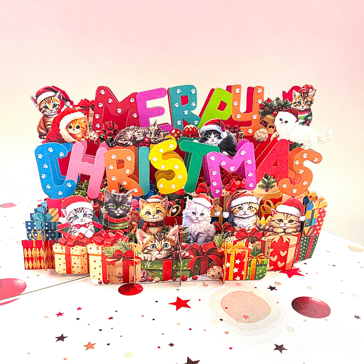 Christmas Kittens Pop Up Card