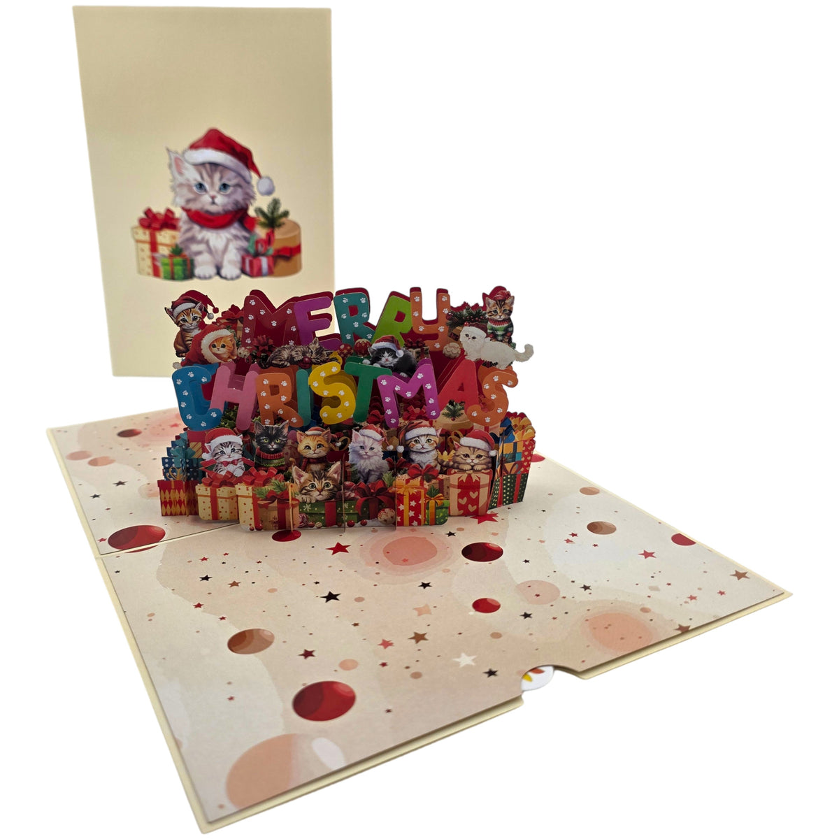 Christmas Kittens Pop Up Card