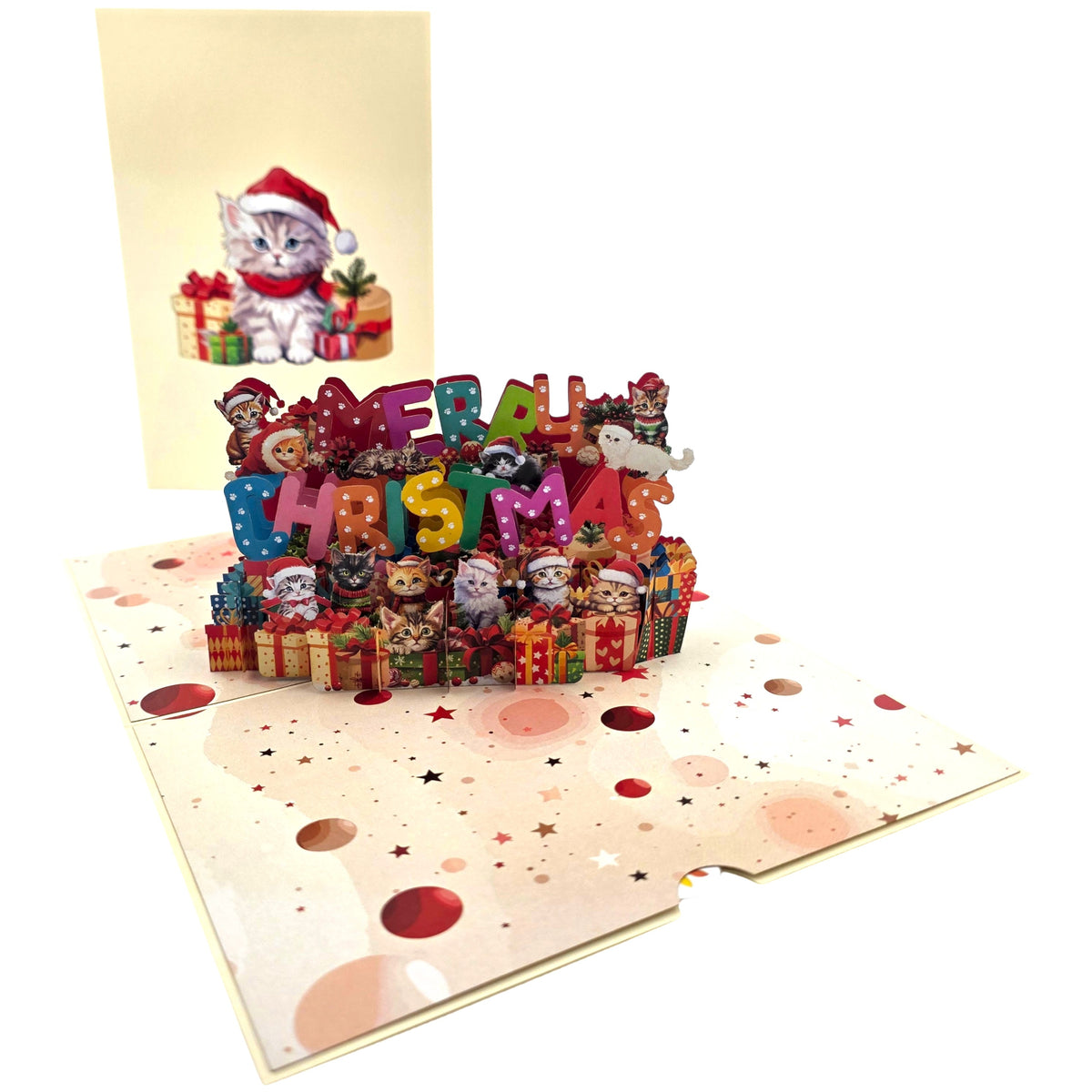 Christmas Kittens Pop Up Card