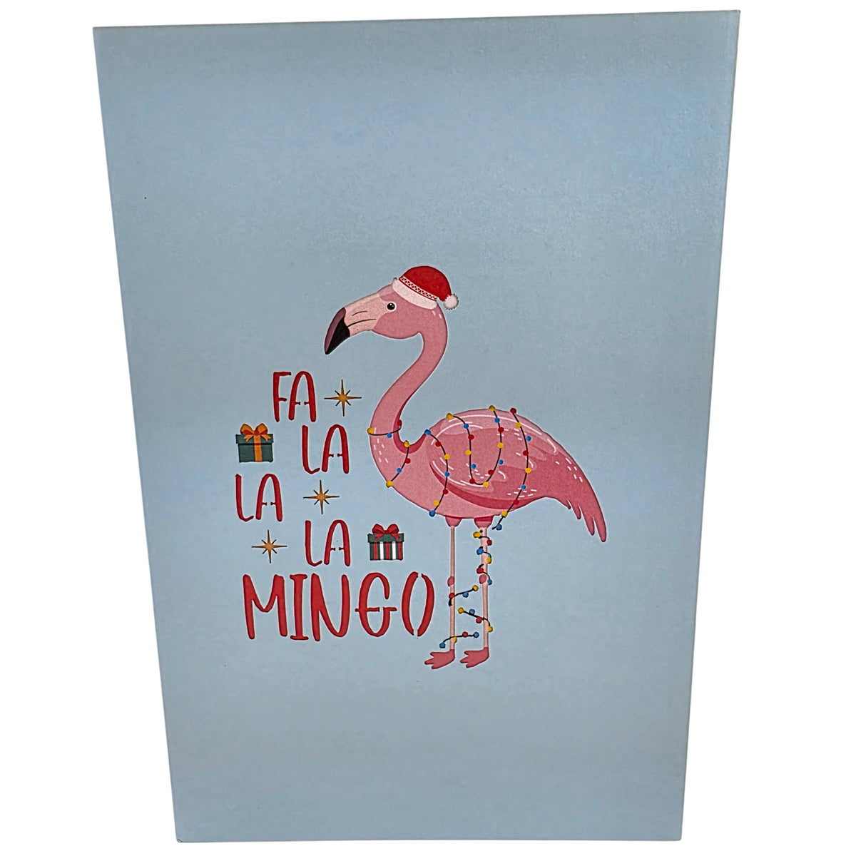 Christmas Flamingos Pop Up Card