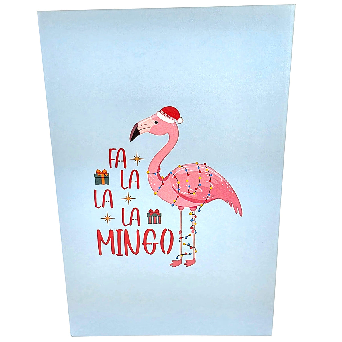 Christmas Flamingos Pop Up Card