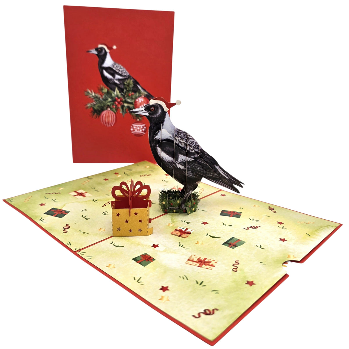 Christmas Magpie Pop Up Card