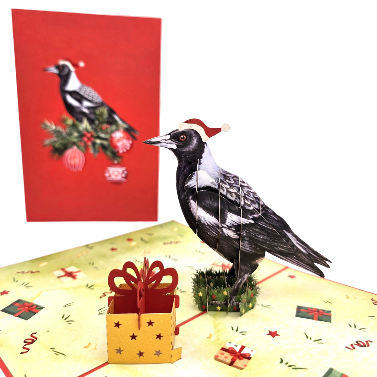 Christmas Magpie Pop Up Card