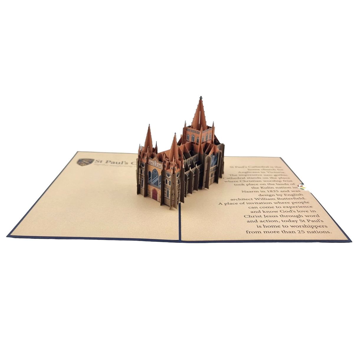 Color Pop Cards St Paul's Cathedral pop-up card, intricate 3D paper model of the neo-gothic cathedral.