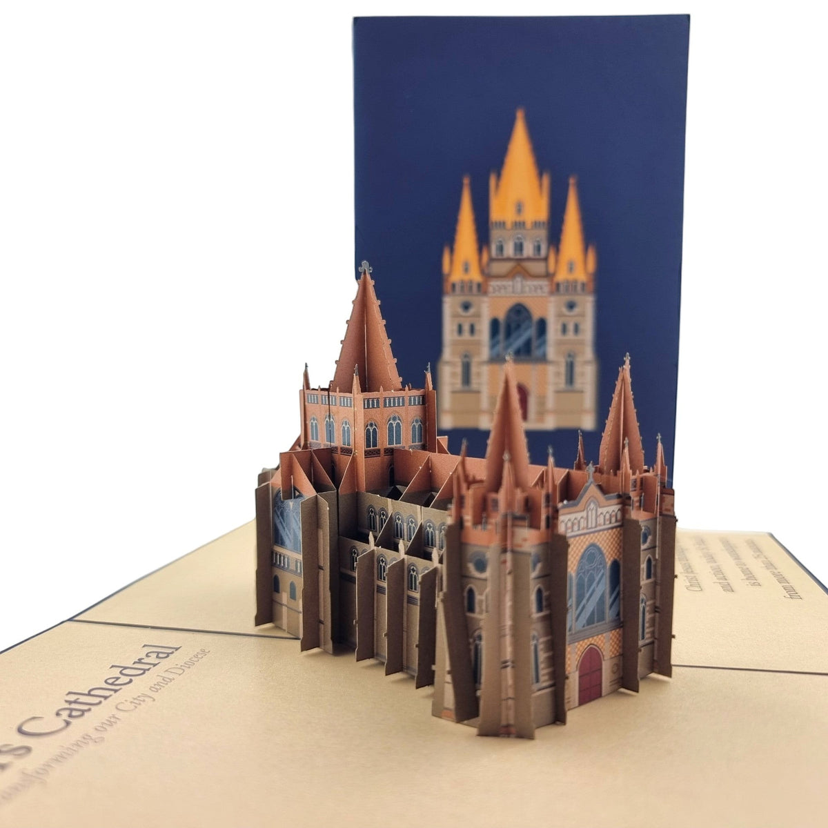 Color Pop Cards St Pauls Cathedral pop-up card, intricate 3D papercraft of the iconic Melbourne landmark.