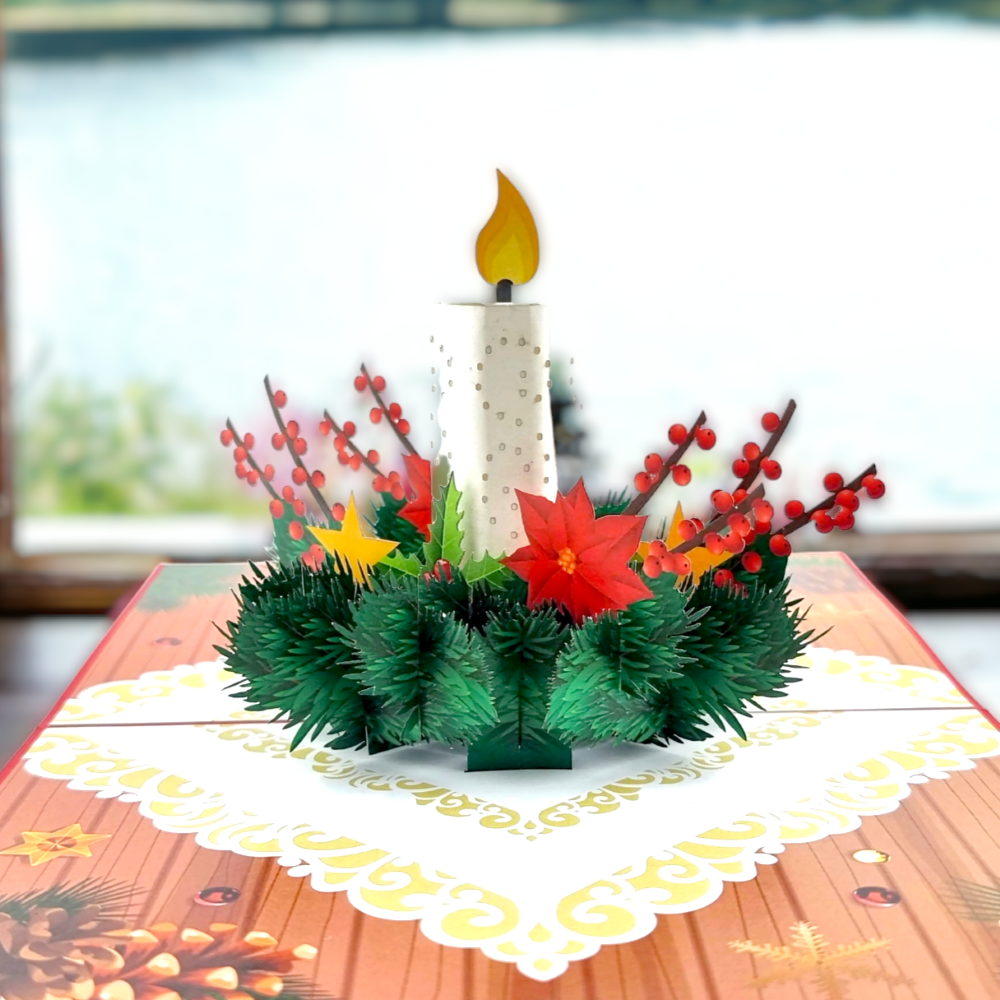 Christmas Candle Pop Up Card