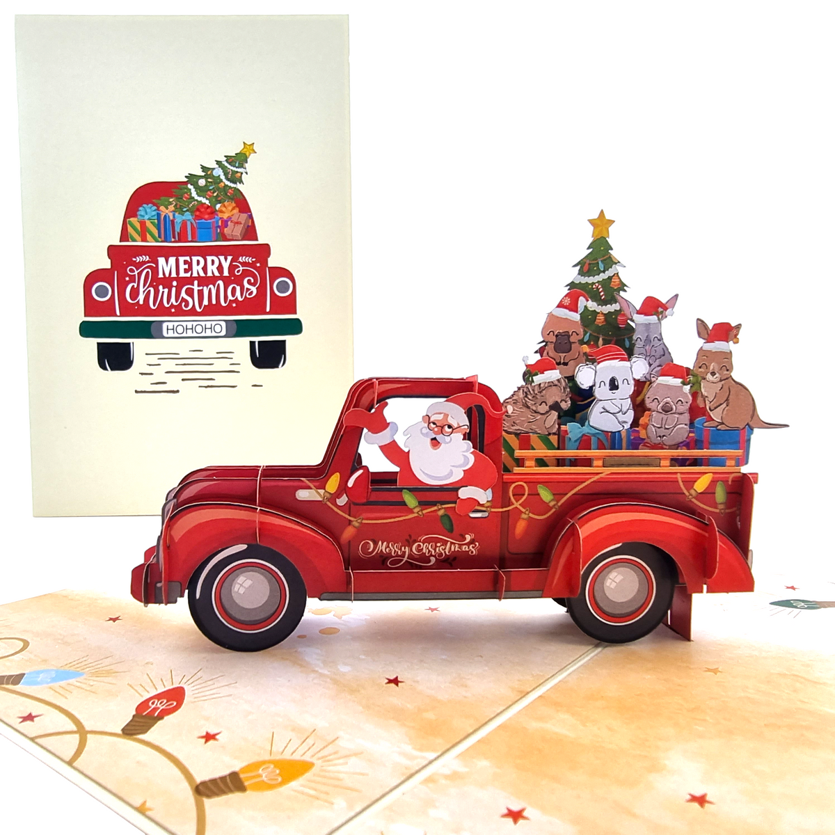 Santa's Christmas Ute Pop Up Card