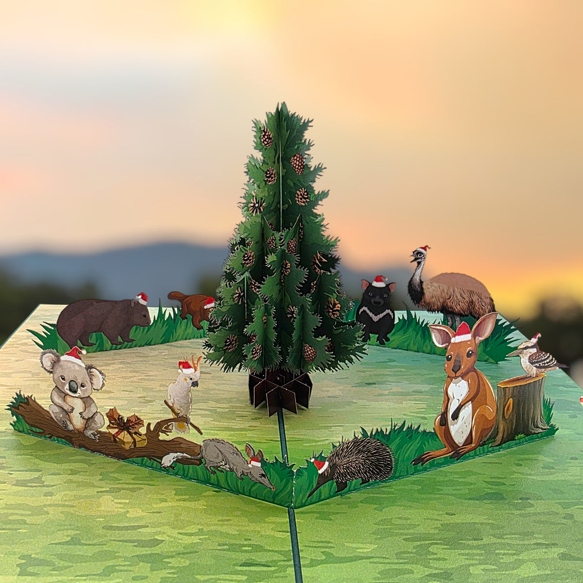 An Australian Christmas Pop Up Card