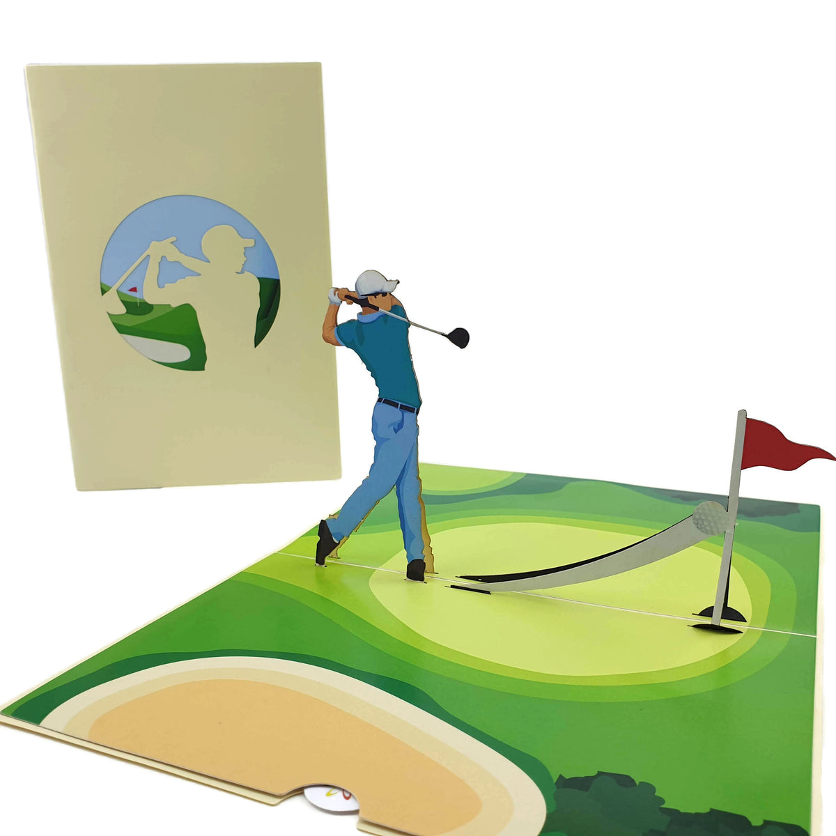 Golf Man Pop-Up Card