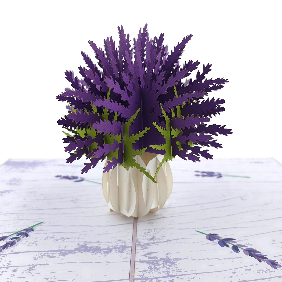 Lavender Vase Pop Up Card