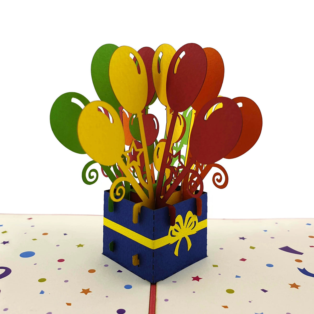Happy Birthday Balloons Pop Up Card