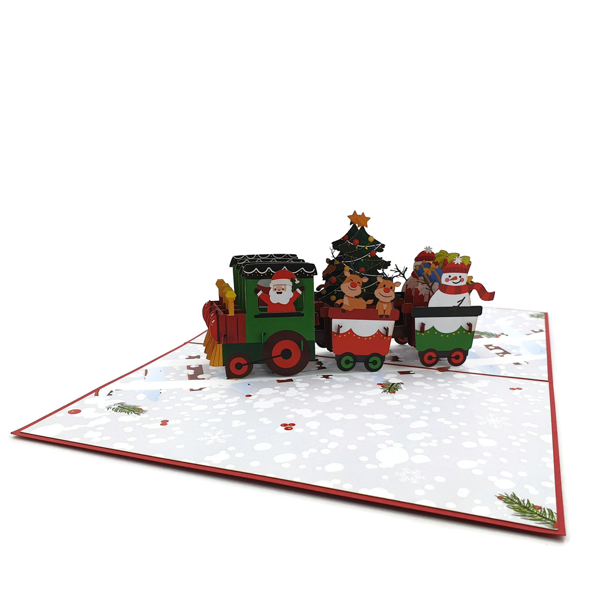 Santa's Xmas Train Pop Up Card