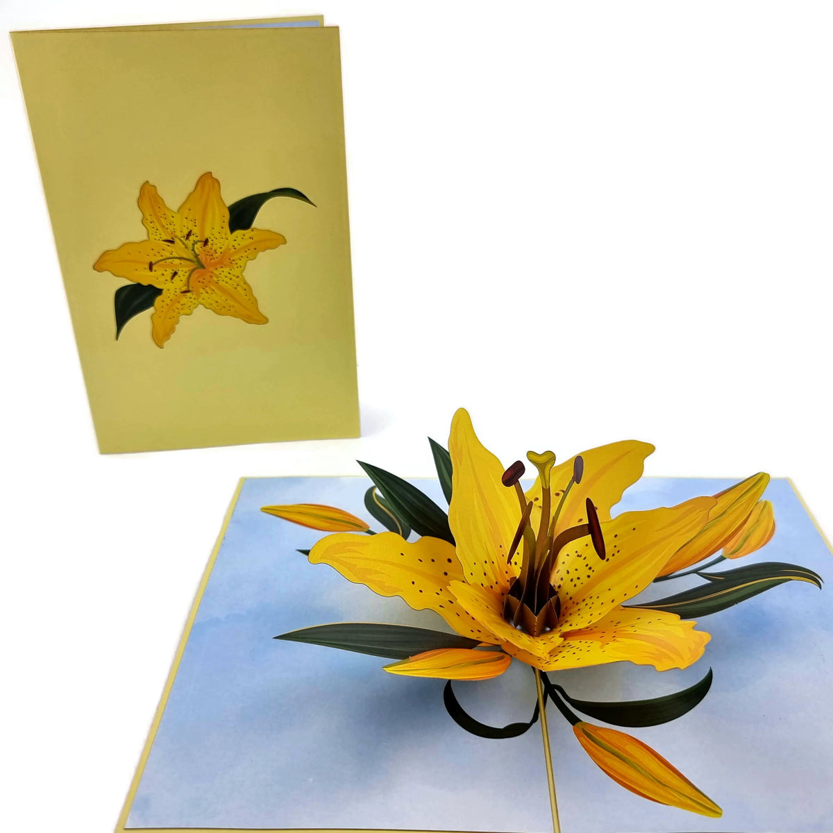 Yellow Lily Pop Up Card