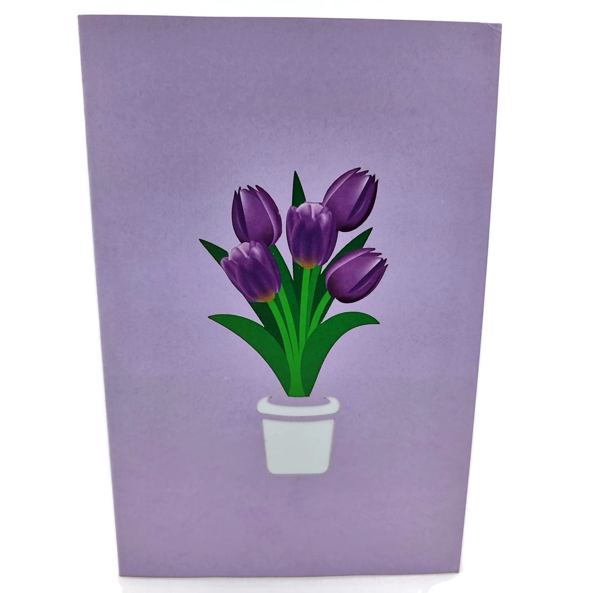 Purple Tulips Pop Up Card