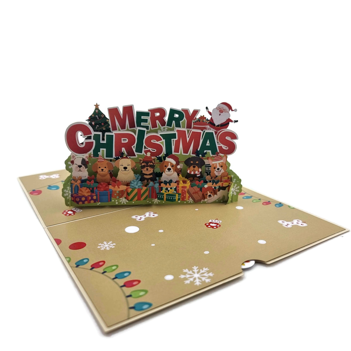 Christmas Puppy Dogs Pop Up Card