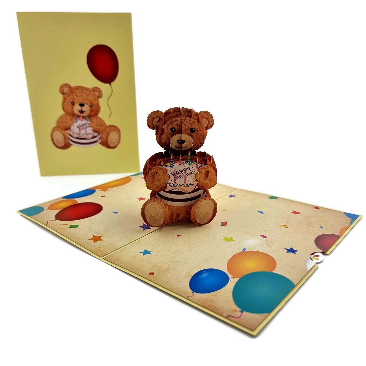 Birthday Teddy Bear Pop Up Card