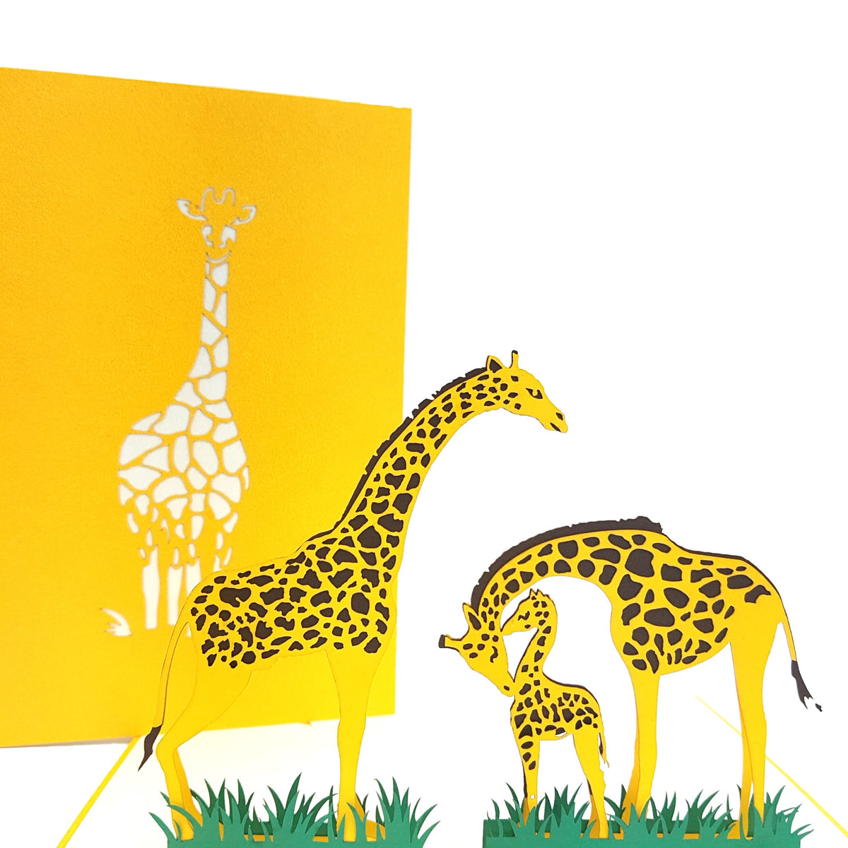 Giraffe Family Pop-Up Card